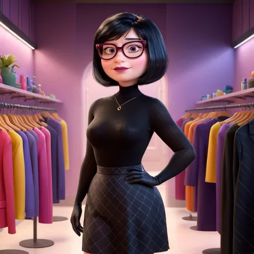 Prompt: Edna Mode wearing Calzedonia 