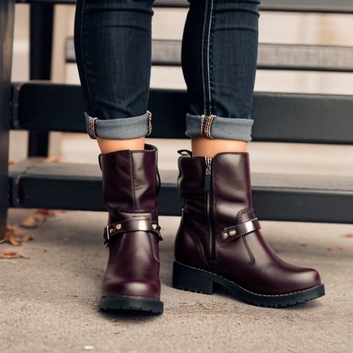 Prompt: Sebago high long boots heels