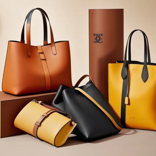 Prompt: (Iconic Loewe ), luxurious fashion brand aesthetics, intricate leather textures, vibrant color palette, warm and inviting ambiance, emphasis on craftsmanship, premium quality, modern and minimalist style, high-fashion artistic presentation, 4K ultra-detailed, visually striking design, unique branding elements, stylish and elegant composition, emphasizing the essence of the Loewe brand.