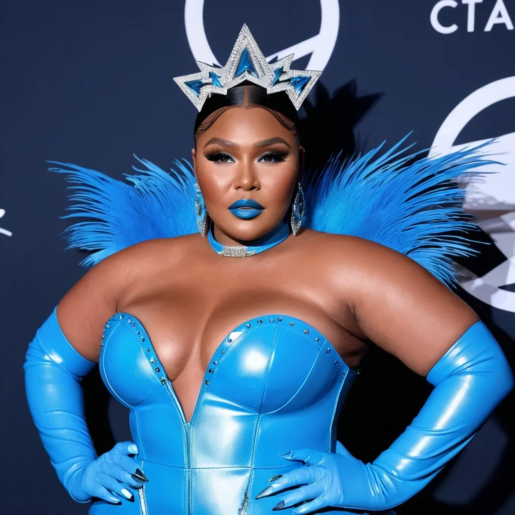 Prompt: Lizzo wearing Mugler look