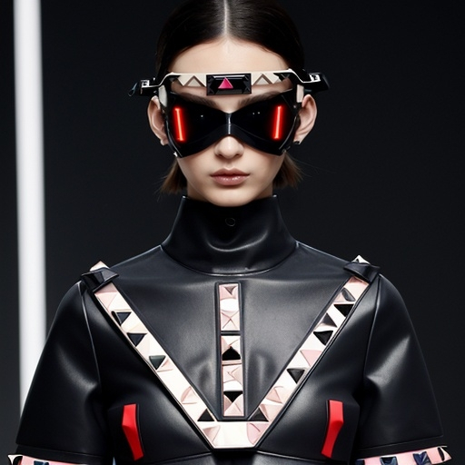 Prompt: Valentino cyber look