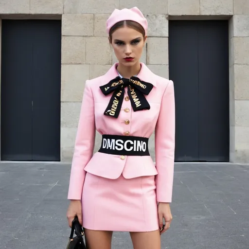 Prompt: Moschino Very demure outfit 