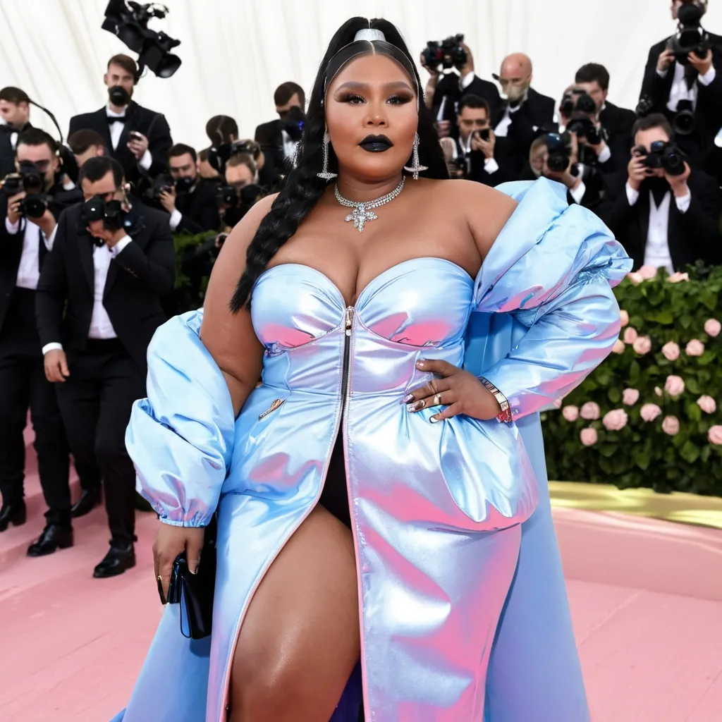 Prompt: Lizzo wearing Prada look 