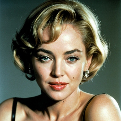 Prompt: Sharon Stone as Marylin Monroe 
