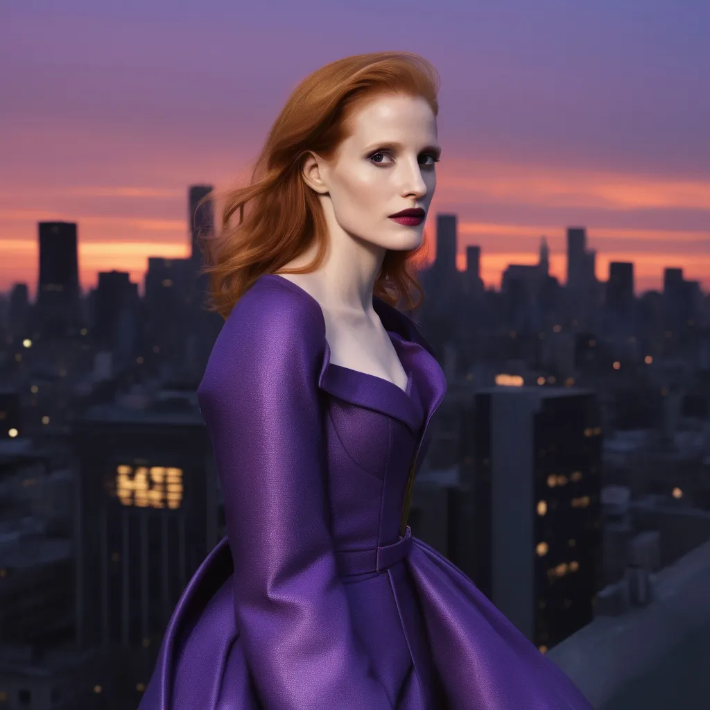 Prompt: Jessica Chastain wearing Balenciaga 