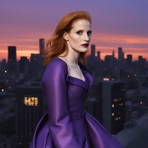 Prompt: Jessica Chastain wearing Balenciaga 