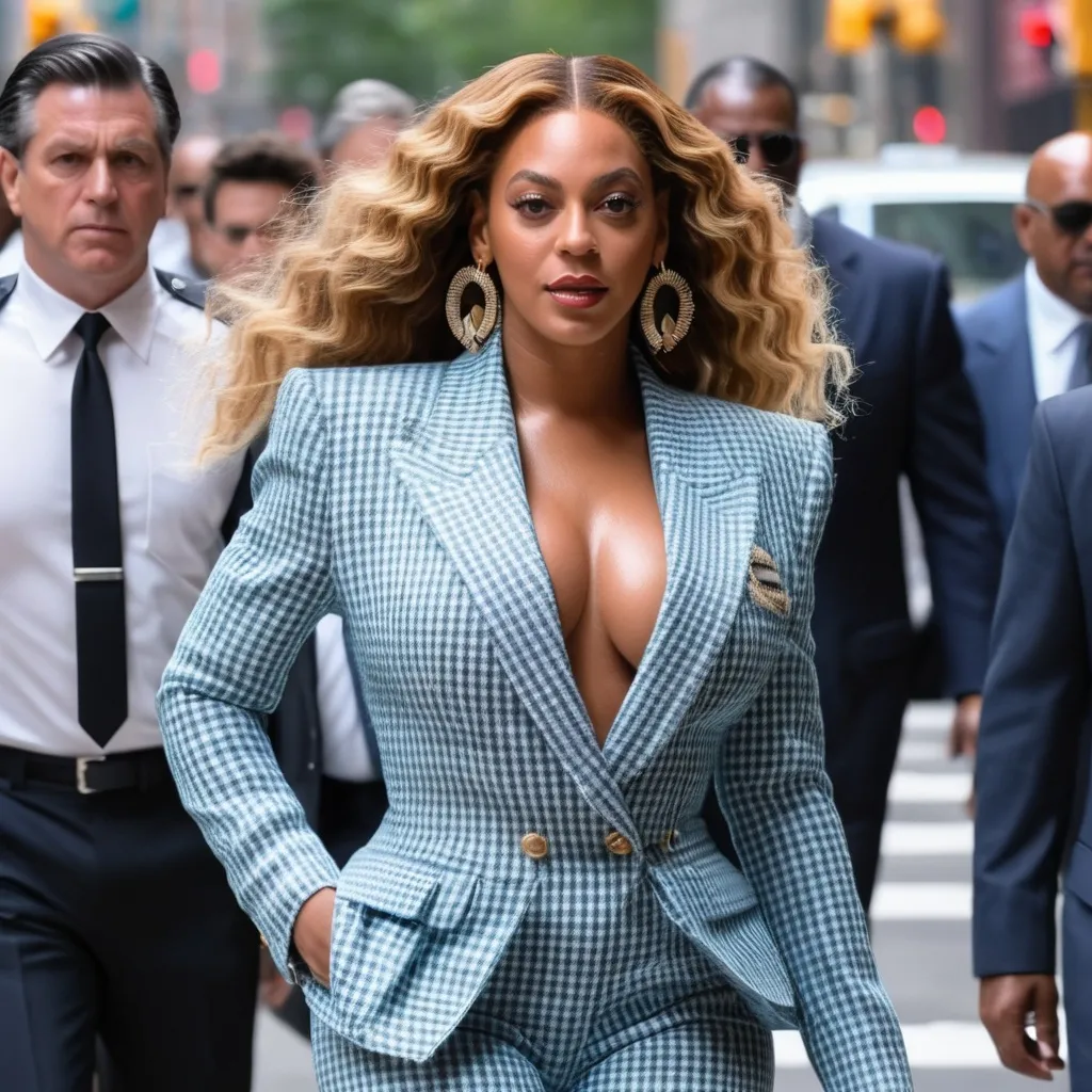 Prompt: Very accurated Beyoncé wearing a very accurated look as a manager in the 1980s in New York 3d quality 64k Hd 