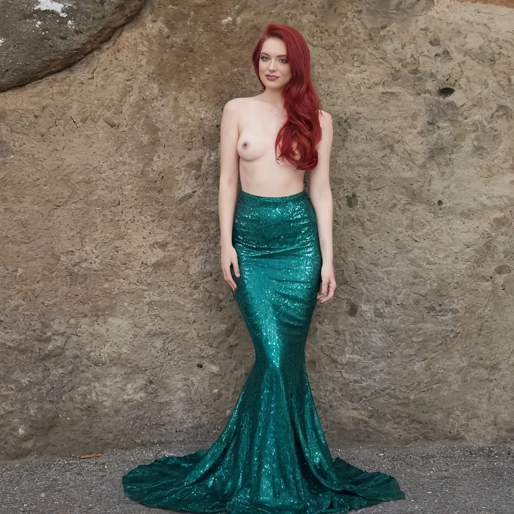 Prompt: Ariel the Mermaid wearing Stefanel