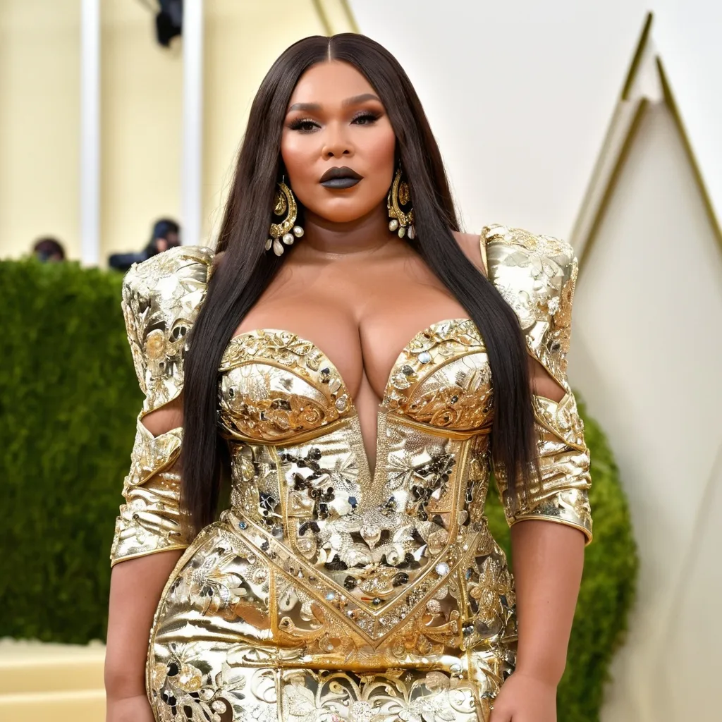 Prompt: Lizzo wearing Dolce&Gabbana