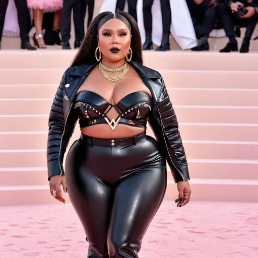 Prompt: Lizzo wearing Vuitton look