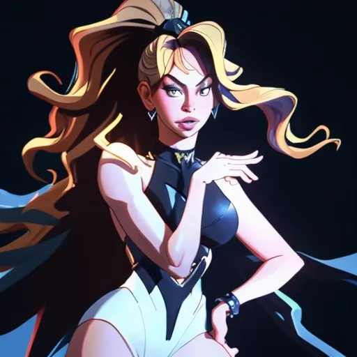 Prompt: Beyoncé wearing Mugler  