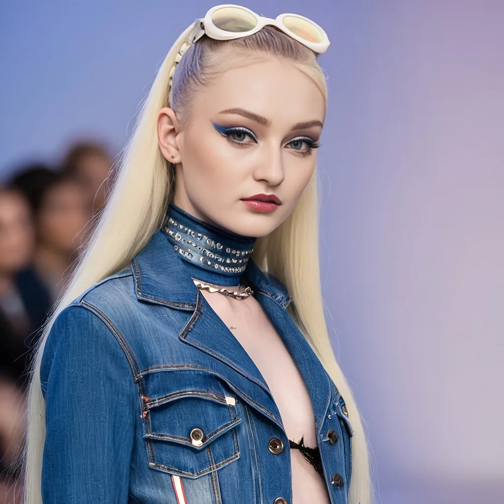 Prompt: Kim Petras wearing  Jean Paul Gautier
