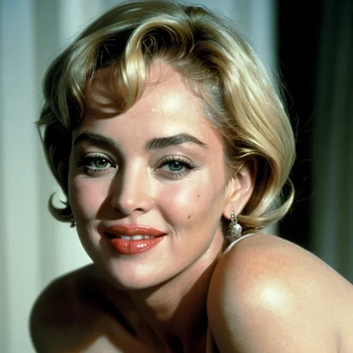 Prompt: Sharon Stone as Marylin Monroe 