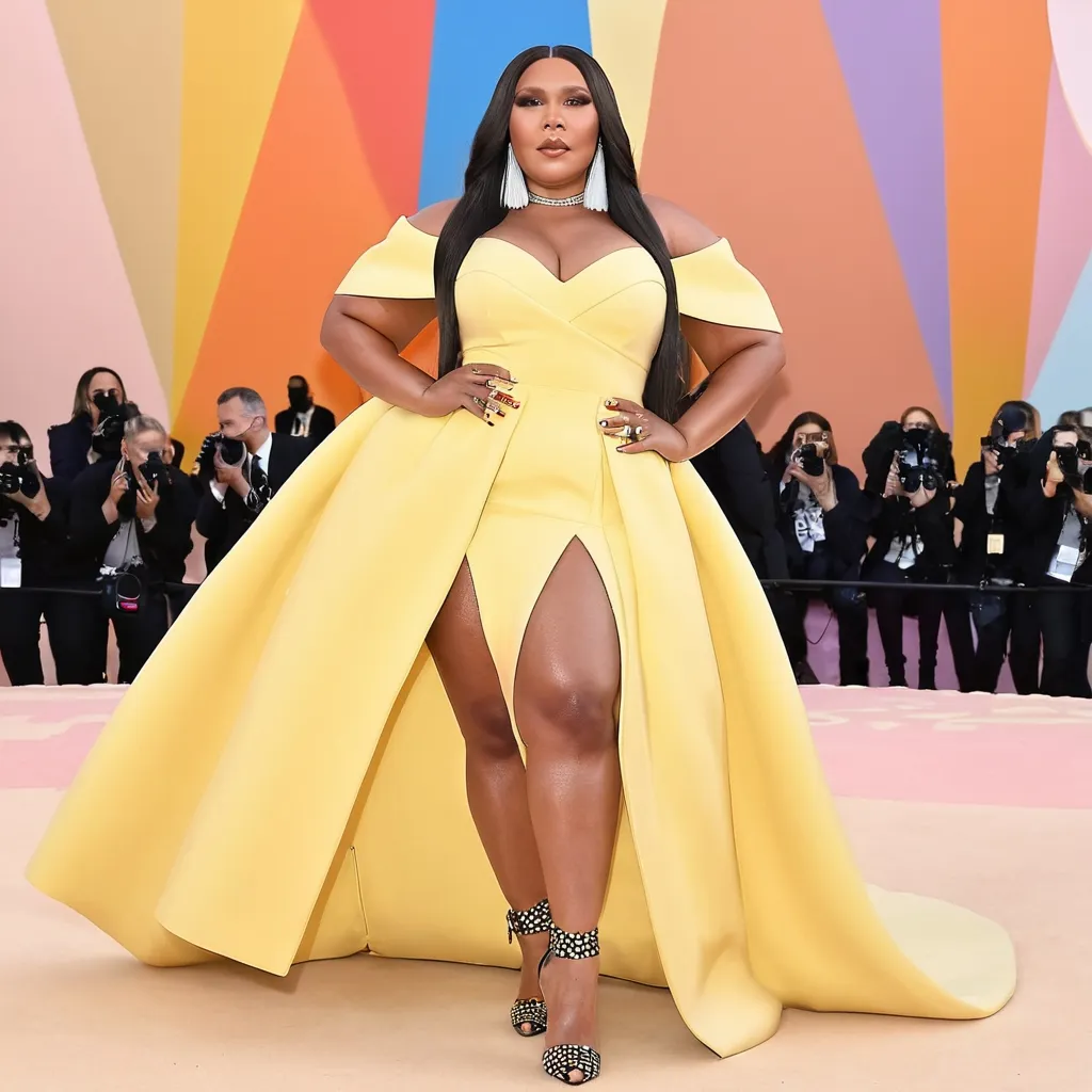 Prompt: Lizzo wearing Fendi dress