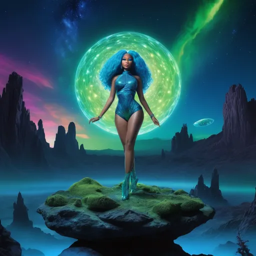 Prompt: Nicki Minaj as an alien