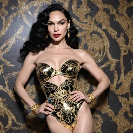 Prompt: Gal Gadot as Amanda Lepore Versace