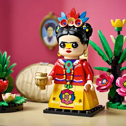 Prompt: Frida Kahlo wearing Gucci
