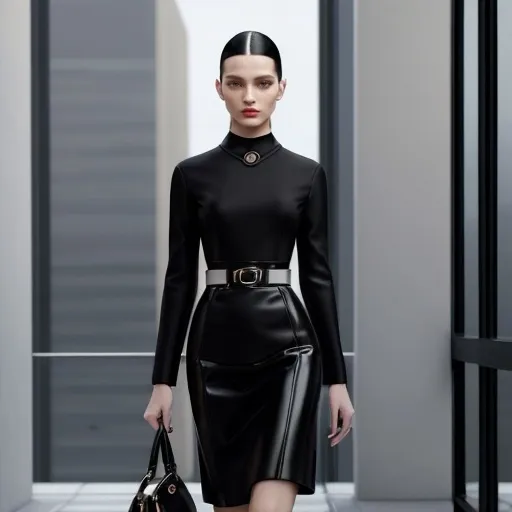 Prompt: Prada outfit, (high-fashion), sleek and modern design, stylish accessories, sophisticated aesthetics, urban setting, luxurious fabric textures, elegant details, vibrant color palette, serene yet dynamic background, capturing the essence of high-end fashion, (ultra-detailed), (4K), warm lighting, contemporary vibe, chic ambiance.