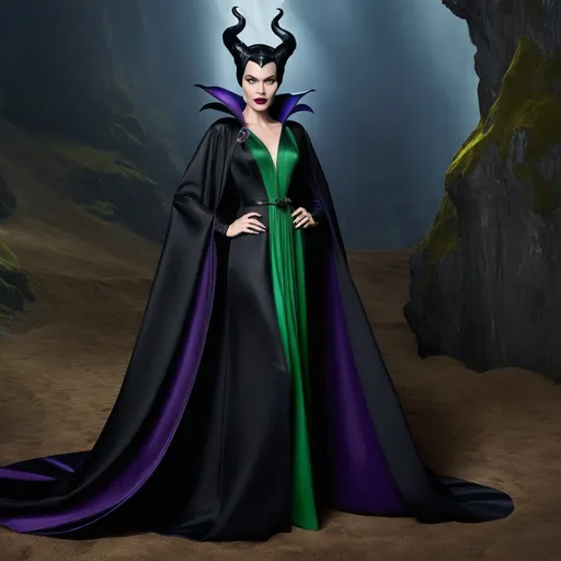 Prompt: Maleficent wearing Prada