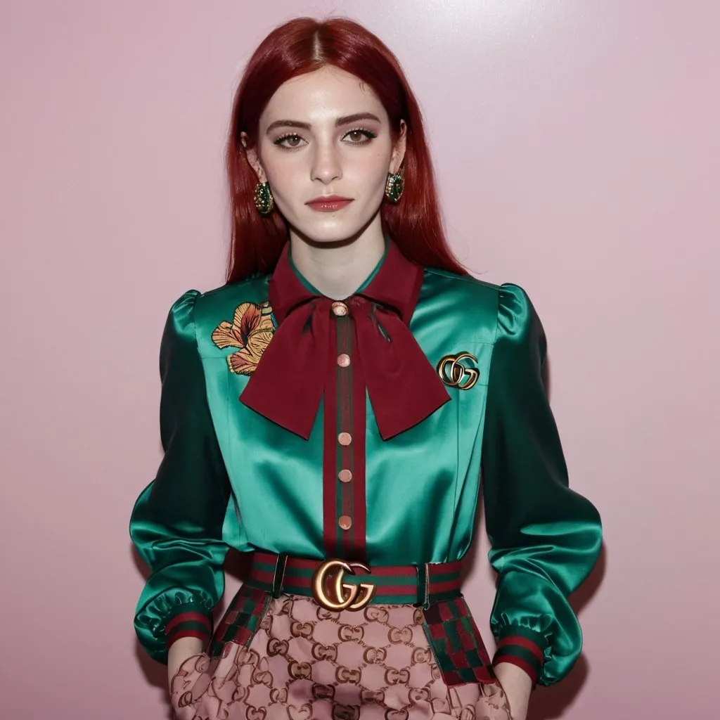 Prompt: Ariel wearing Gucci