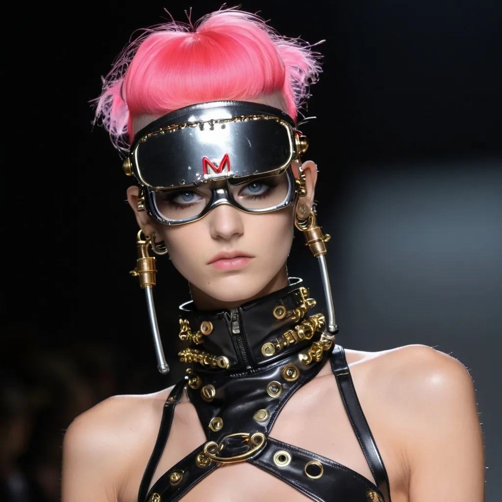 Prompt: Moschino cyber punk look