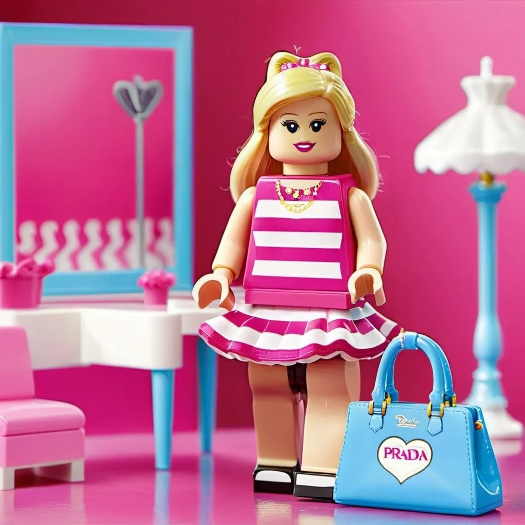 Prompt: Barbie wearing Prada