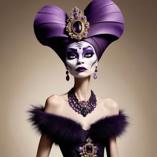 Prompt: Yzma reimagined by Dolce&Gabbana