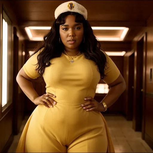 Prompt: Lizzo  in a Wes Anderson movie 