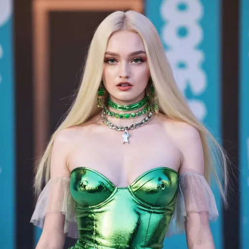 Prompt: Kim Petras as Ariel wearing DSquared2