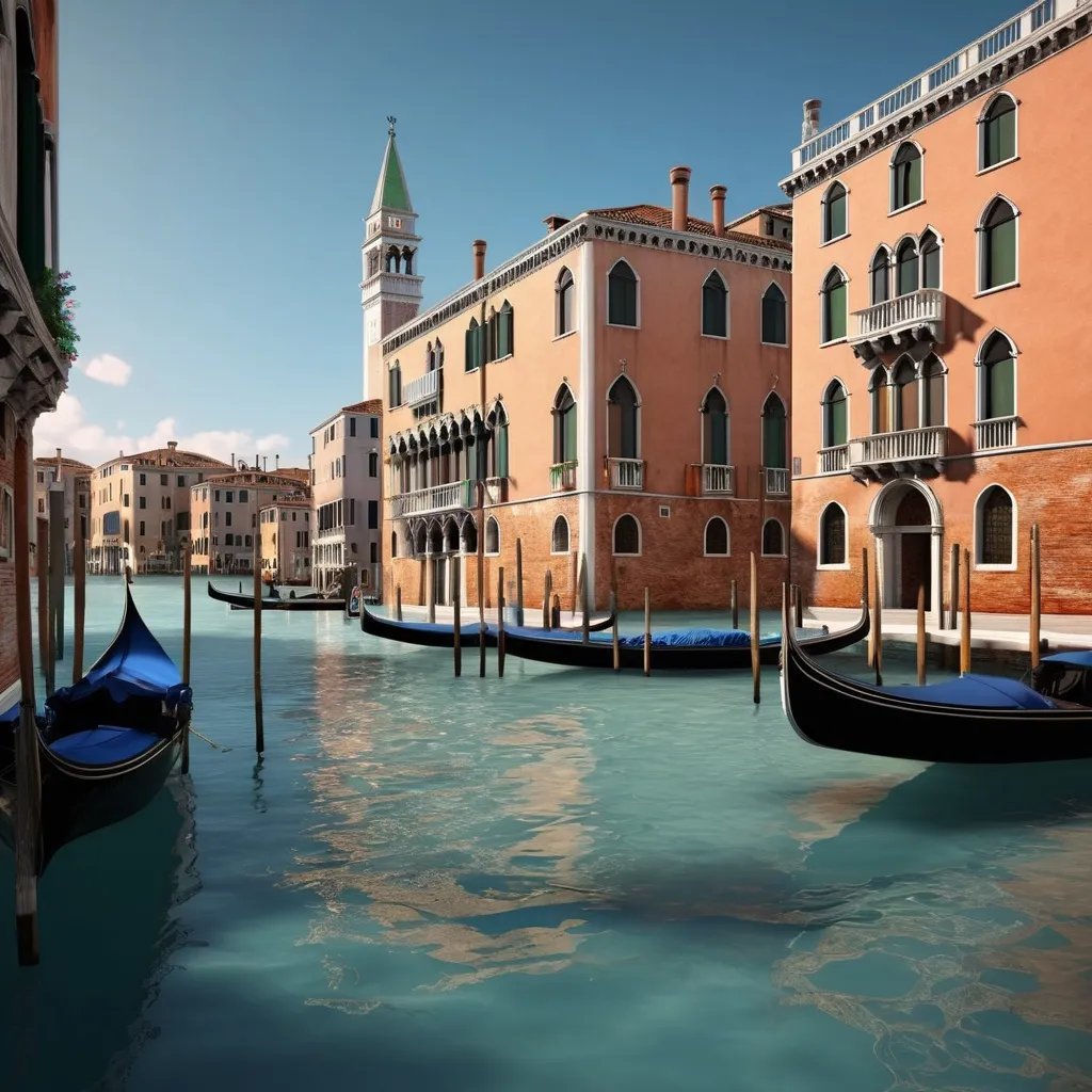 Prompt: Hyper realistic 64k 3d Biancaneve in hyper realistic and very detailed 64 3d hd, in Venice, very detailed, Venice Background 