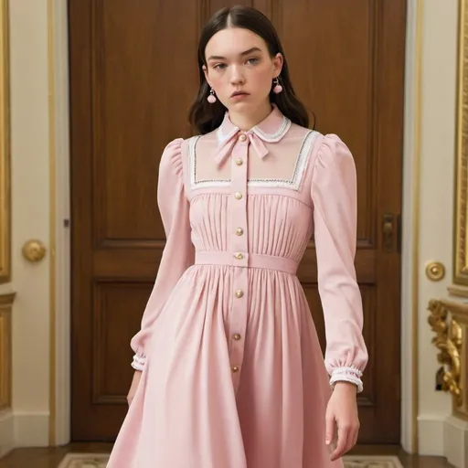 Prompt: Miu Miu dress but make it Bridgerton 