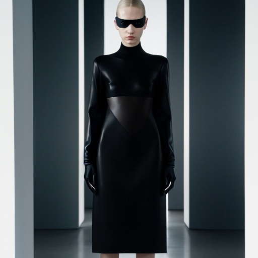 Prompt: Jil Sander cyber look