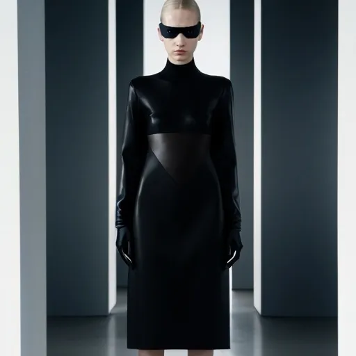 Prompt: Jil Sander cyber look