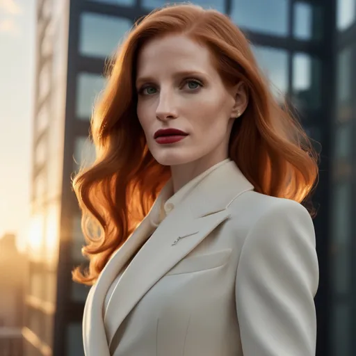 Prompt: Jessica Chastain wearing Balenciaga 