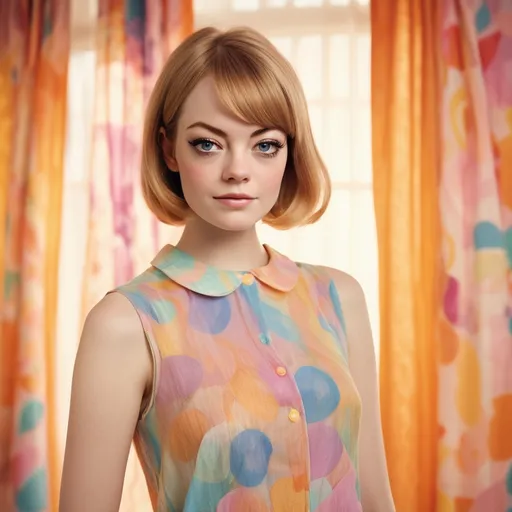 Prompt: Emma Stone as Twiggy 