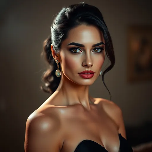 Prompt: (demi moore), captivating lady, glamorous hairstyle, elegant pose, sparkling eyes, stylish outfit, softly lit background, (glamorous atmosphere), cool tones, cinematic shadows, alluring vibe, (high detail), striking features, modern elegance, sophisticated ambiance, intricate textures, enhanced clarity, showcased radiance.