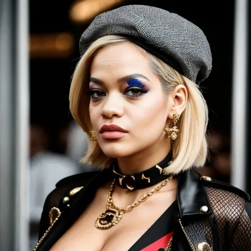 Prompt: Rita Ora wearing Vivienne Westwood look