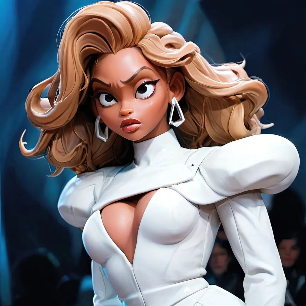 Prompt: Beyoncé wearing Mugler 