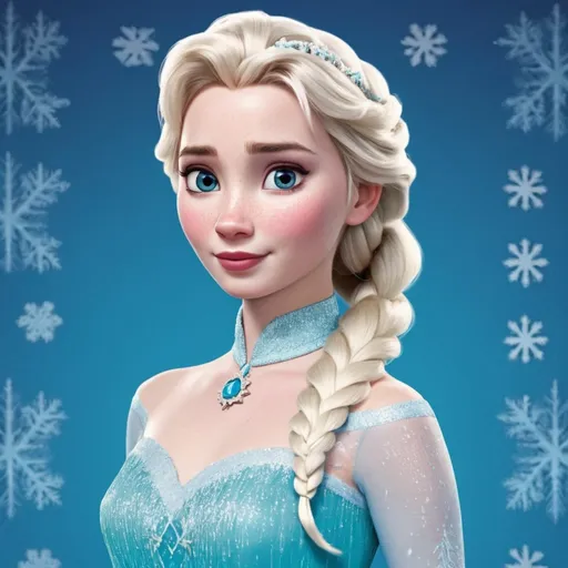 Prompt: Princess Elsa by Frozen 
 in a Wes Anderson Movie