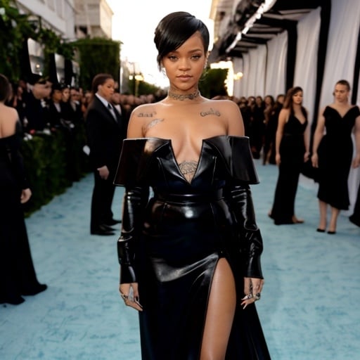 Prompt: Rihanna wearing Valentino 