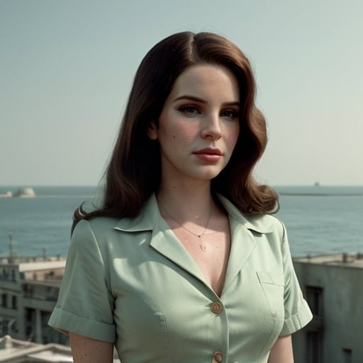 Prompt: Lana Del Rey in a Wes Anderson movie