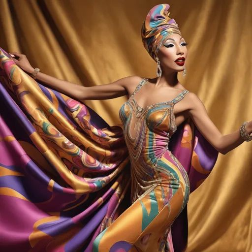 Prompt: Josephine Baker wearing Pucci