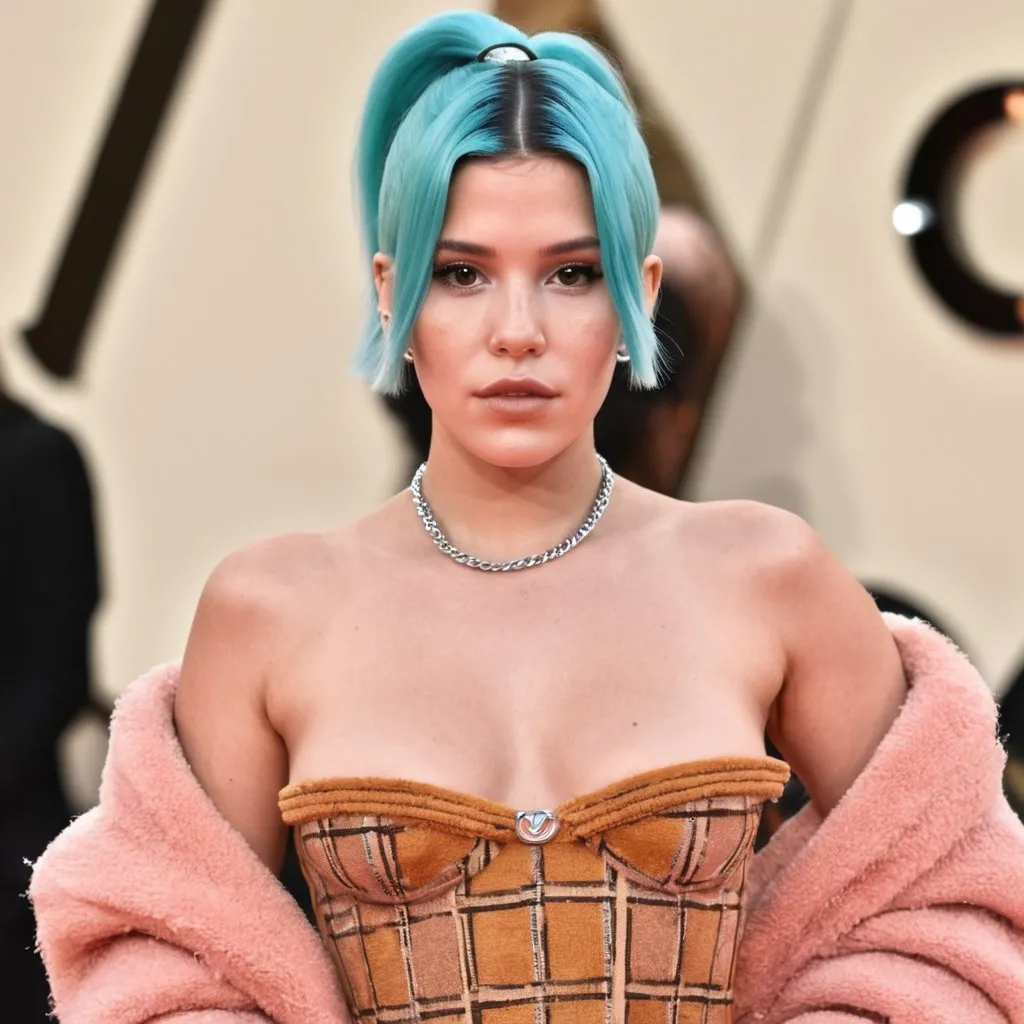 Prompt: Halsey as Ariel wearing Fendi