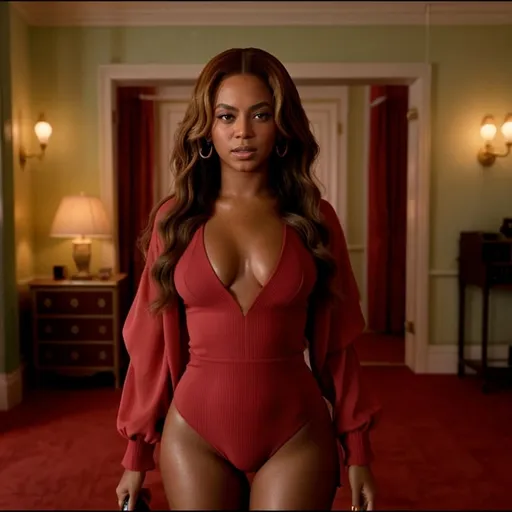 Prompt: Beyoncé in a Wes Anderson movie