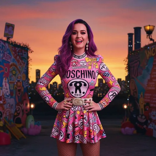 Prompt: Katy Perry wearing Moschino