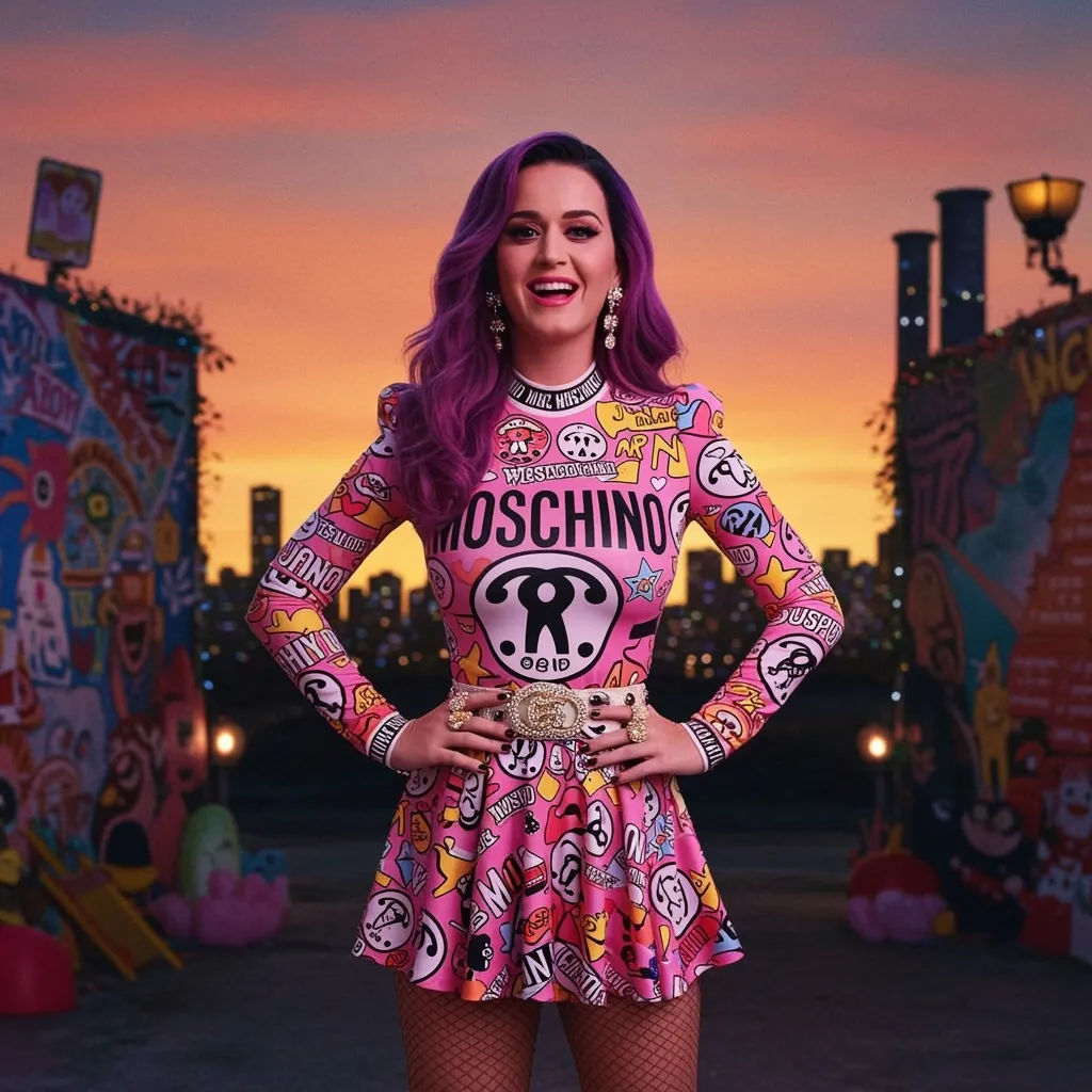 Prompt: Katy Perry wearing Moschino
