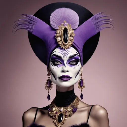 Prompt: Yzma reimagined by Dolce&Gabbana