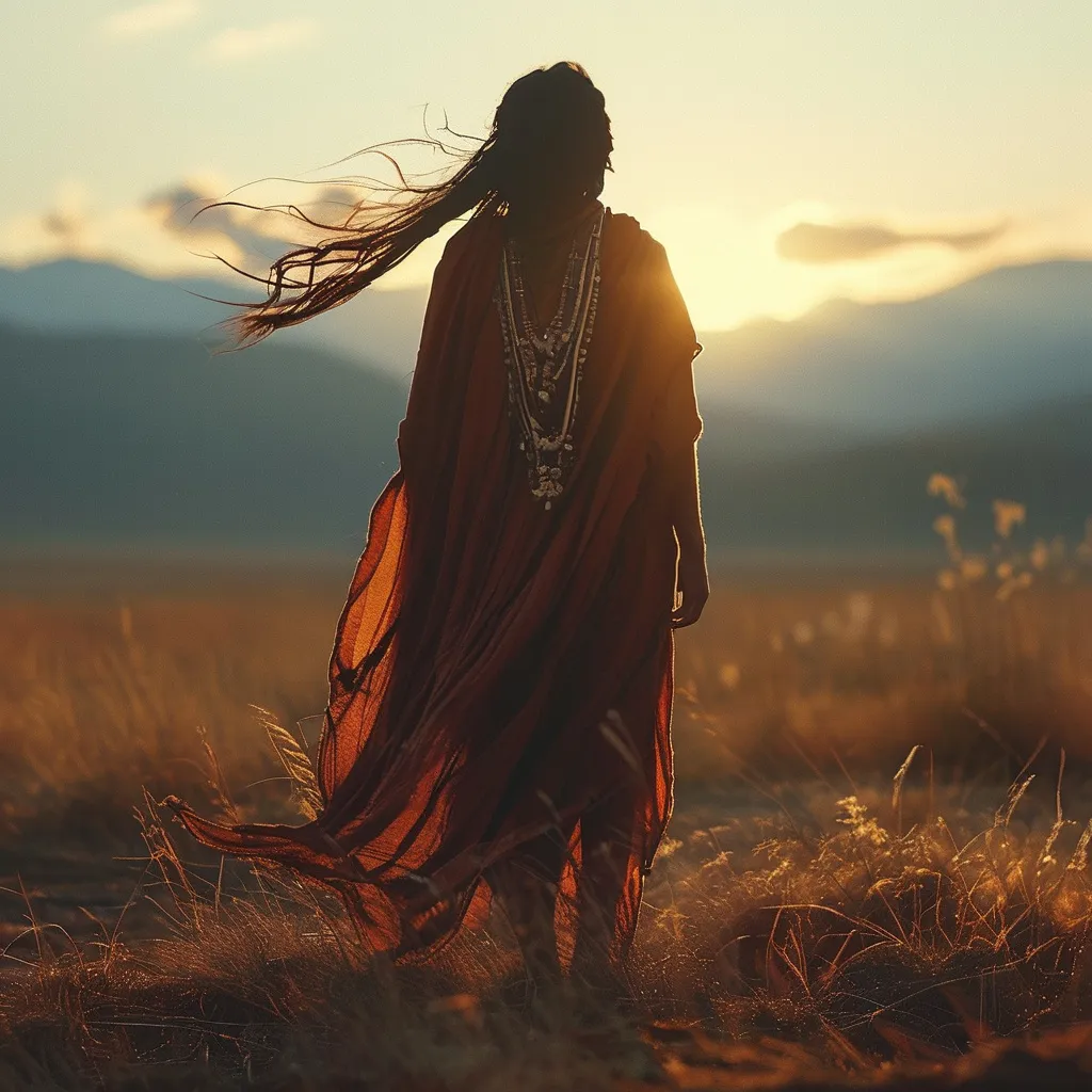 Prompt: (Apache), majestic, wind-swept mountains in the background, rich earth tones, warm sunset hues, reflective planning amidst cultural significance, powerful silhouette, element of nature and history intertwined, intricate details in attire, authentic lifestyle, evoking deep respect and admiration, (ultra-detailed), (4K), (cinematic ambiance).