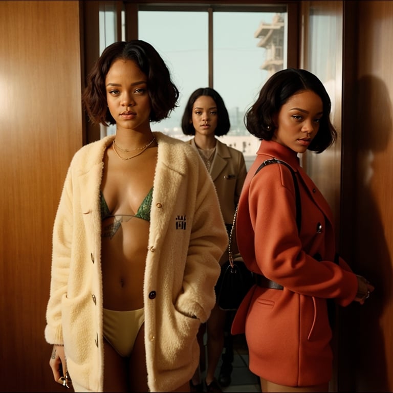 Prompt: Rihanna in a Wes Anderson movie