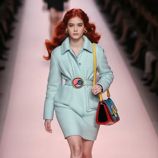 Prompt: Ariel wearing Fendi